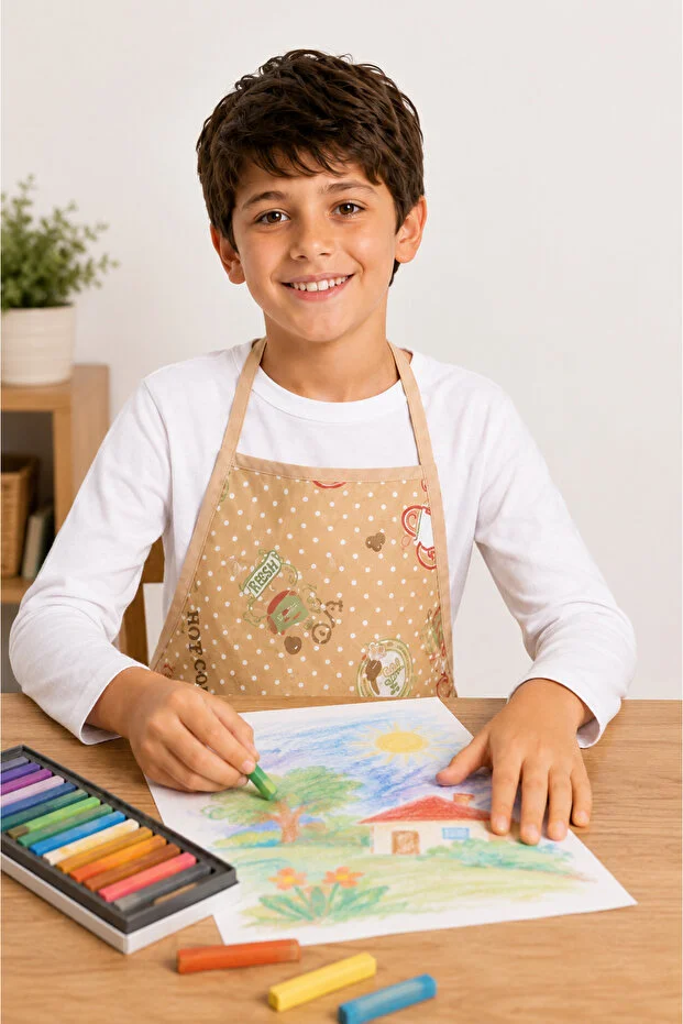 Sıvı Geçirmez Boyama Önlüğü Anaokulu Önlüğü Sıvı Geçirmez Resim Önlüğü
